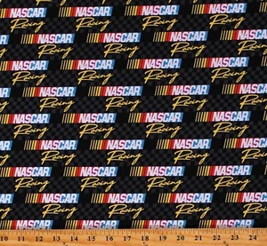 Cotton Retro Nascar Auto Racing Logos Sports Fabric Print by the Yard D782.79 - Picture 1 of 1