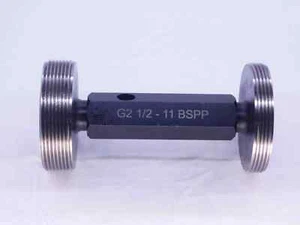 NEW G2 1/2 11 BSPP PIPE THREAD PLUG GAGE 2.5 GO NO GO P.D.'S = 73.705 & 73.922 - Picture 1 of 1
