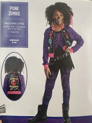 Disfraz Punk Rocker Zombie Little Misfit Niñas Halloween Talla Med 8-10 Foto 1 de 4