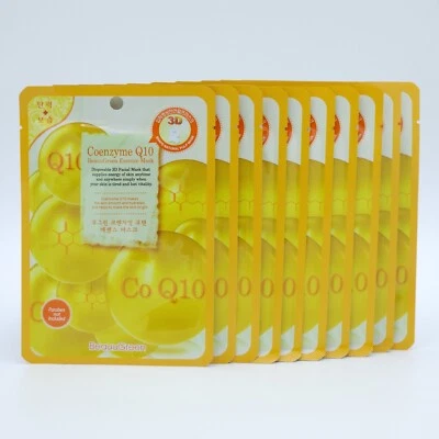 Beauugreen Coenzyme Q10 Essence Mask 23g x 10pcs Smooth Brightening K-Beauty - Image 1 of 4