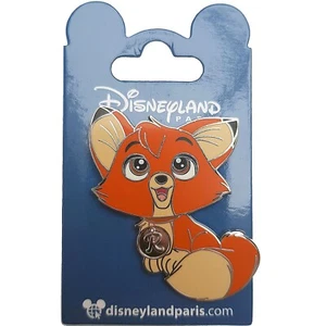 Disneyland Paris Tod Fox & Hound Minis Pin Trading Badge Disney Parks Innocent - Foto 1 di 5