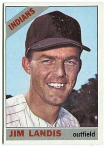 1966 Topps #128 Jim Landis Cleveland Indians - Imagen 1 de 2