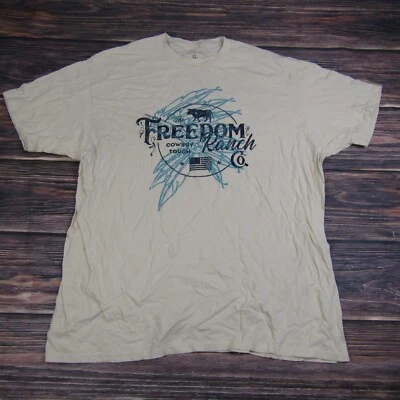 Camiseta The Prince Estate Adulto Hombre 2XL Marfil Gráfico Freedom Ranch Foto 1 de 4