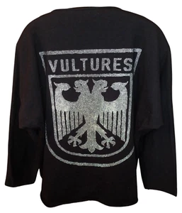 YZY Kanye West Vultures Long Sleeve Shirt Mens Sz. 2 (M/L) Black Reflective Logo - Picture 1 of 15