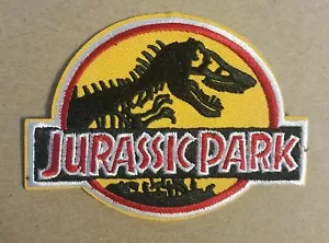 Jurassic Park gelber Logoaufnäher 4 cm breit - Bild 1 von 3