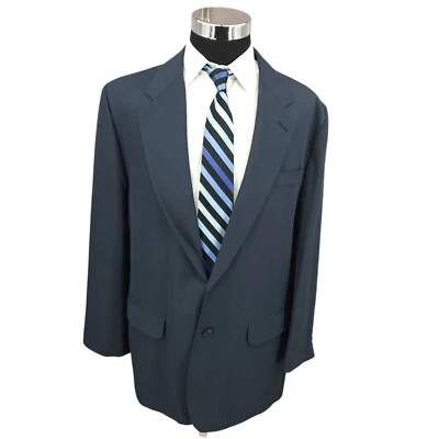 Blazer Claiborne Para Hombre 42L Azul Abrigo Deportivo Chaqueta 2 Botones Poliéster Foto 1 de 4