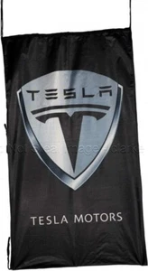 Tesla Motors Flag black vertical 1500mm x 900mm (of) - Picture 1 of 1