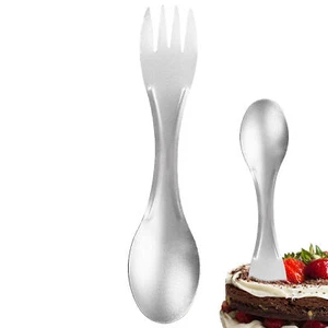 2-in-1 Camping Fork Spoon Titanium Outdoor Dining Spoon Utensil Pocket Spork  - Picture 1 of 11