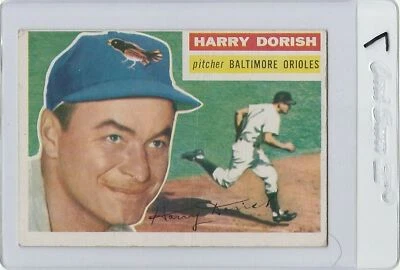 1956 TOPPS #167 HARRY DORISH WHITE BACK WB RARE BALTIMORE ORIOLES WOW LOW POP SP - Image 1 of 2