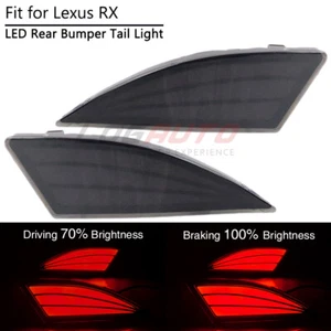 For Lexus RX350 RX450h 20-22 LED Rear Bumper Brake Tail Light W/ Turn Lamp Smoke - Picture 1 of 8