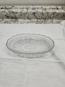 piatto gusto trasparente vetro pressato vintage 8,25" X 4,25 - Foto 1 di 5