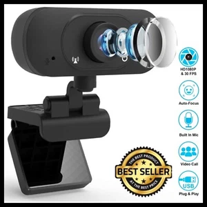 Best 1080P FULL HD USB Webcam Web Camera W/ Microphone For Laptop and PC Desktop - Picture 1 of 7
