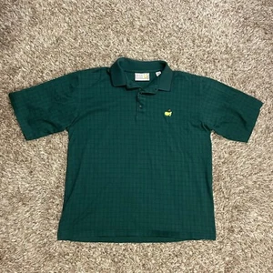Vintage Masters Augusta National Slazenger Golf Shop Green Plaid Polo Shirt XL - Picture 1 of 7