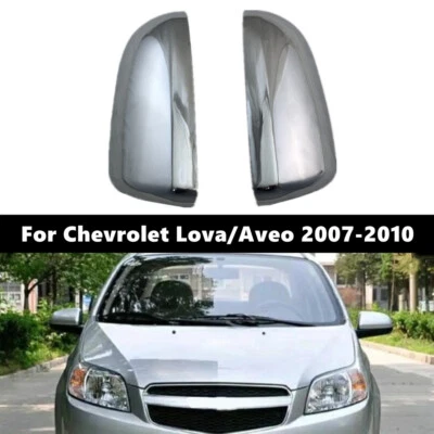 Tapas de cubierta de espejo retrovisor lateral de puerta cromadas ABS para Chevrolet Lova/Aveo 2007-2010 Foto 1 de 4