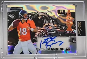 Peyton Manning 1/1 2024 Wild Card Aluminación Auto Negro Lava Lámpara Lámina Groovin' - Imagen 1 de 2