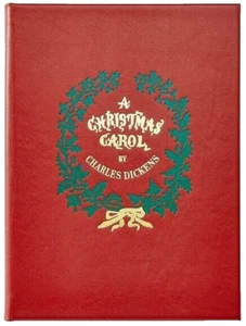 A CHRISTMAS CAROL Charles Dicken LEATHER HC GIFT EDITION ~ COMES IN GIFT BOX - Imagen 1 de 7