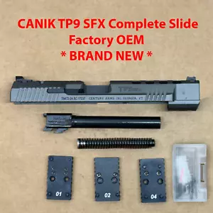 Canik TP9SFx 9mm 5" Complete Slide & Barrel Assembly Tungsten Gray Optic Ready - Picture 1 of 10