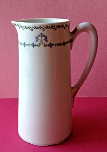 J Mc D & S Ch Field Haviland Limoges 5" Blue Floral Design Pitcher France GDA - Picture 1 of 8