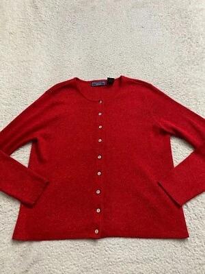 Cardigã Laura Scott Feminino Glitter Manga Longa Gola Redonda Suéter Vermelho Petites PL - Imagem 1 de 4