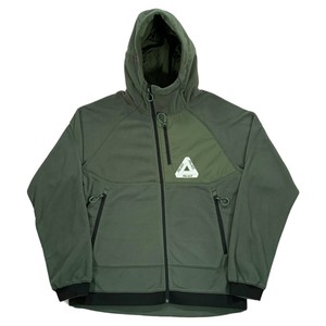 Palace Skateboards Olive Green Polar Fleece Asymmetric Zip Up Jacket Size XL