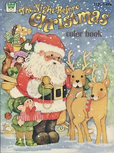 THE NIGHT BEFORE CHRISTMAS COLOR BOOK ~ Coloring Book ~ 1977 ~ B-2-1 - Bild 1 von 1