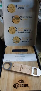 Set Corona Tagliere E Apribottiglie In Legno Bambu nuovo e sigillato. - Foto 1 di 2