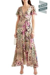 RRP€1901 TEMPERLEY LONDON Claudette Wrap Dress UK14 US10 XL Silk Blend Floral