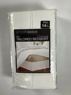 Falda de cama a medida blanca Smoothweave ¡NUEVA! Foto 1 de 2