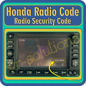 Radio Honda Sat/Nav Cd código clave Alpine BB712PC BB714P BB714PH BB727AF BB717PO- - Imagen 1 de 2