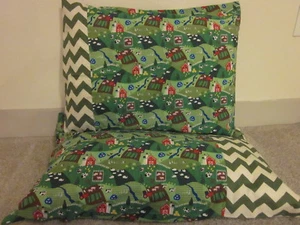 Farmer pattern 100% new Cotton handmade Pillowcase one pair - Picture 1 of 5