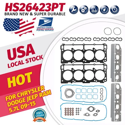 Head Gasket Set Fits 09-20 Chrysler Dodge Jeep Ram 5.7L HEMI V8 OHV MLS VIN T 2 - Изображение 1 из 4
