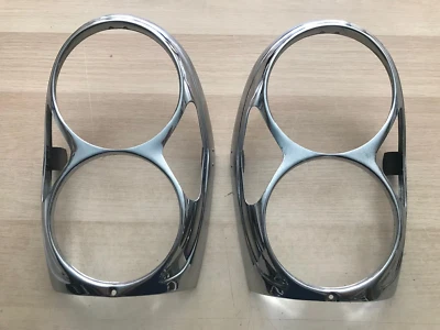 2x Lampenring Chromrahmen USA Scheinwerfer für Mercedes W108 W109 W111 W112 TOP - Bild 1 von 4