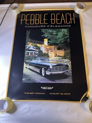2013 63th Pebble Beach Concours d'Elegance 34 x 25 in. Car Poster August 18 2013 - Image 1 of 4