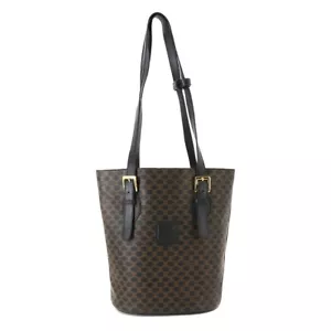 CELINE Macadam Tasche PVC Leder schwarz braun Vintage Handtasche 90270976 - Bild 1 von 10