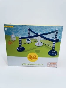 Sun Squad Inflatable 4-Way Pool Volleyball 8Ft 7In Long Includes One Ball 8 Rope - Picture 1 of 9