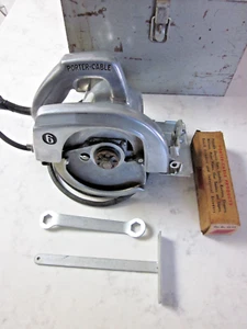 TESTED WORKING VINTAGE PORTER CABLE MODEL 125 6" CIRCULAR SAW W/ CASE FENCE TOOL - Picture 1 of 13