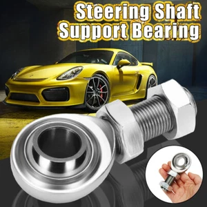 Universal Rod 3/4" Round or DD Steering Shaft Support Bearing Heim Joint Silver - Picture 1 of 6