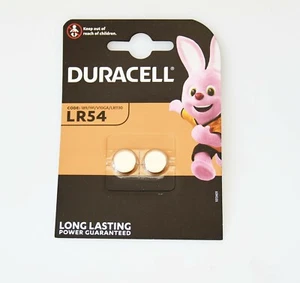 2Stck. LR54  Batterie  Duracell G10A KA54 189 RW89 LR1130 V10GA - Bild 1 von 1