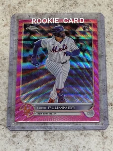 NICK PLUMMER ~ 2022 Topps Chrome aggiornamento ROOKIE #USC39 Pink Wave PWE - Foto 1 di 3