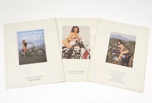 Im Wind Magazin Poster Lot 21" x 15-1/2" Harley Davidson Motorrad Mädchen - Bild 1 von 8