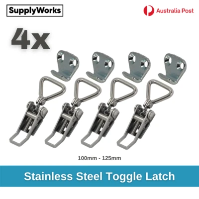 Over Centre Latch Stainless Steel 4pc Trailer Toggle Overcentre Fastener UTE 4WD - image 1 of 3