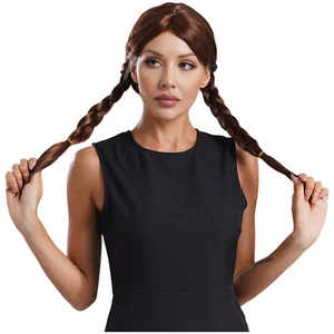 Damen Perücke Fancy Doppelte Zöpfe Performance Haare Kunstfaser Cosplay Bühne - Bild 1 von 26