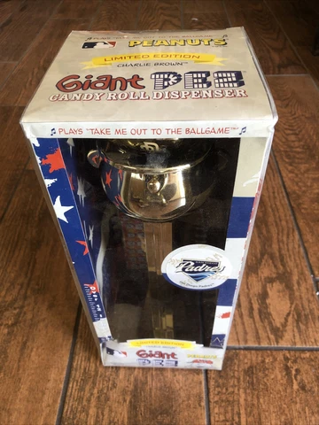 San Diego Padres CHARLIE BROWN GIANT SIZED PEZ Gold Limited Edition Cover
