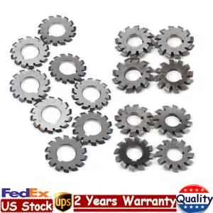 8Pcs/Set 14.5° Involute Gear Cutter DP8 DP10 DP16 DP20 DP22 PA14-1/2 HSS 8H Set - Picture 1 of 18