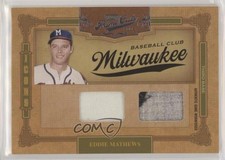 2008 Playoff Prime Cuts Icons Combo Materials /10 Eddie Mathews #32 HOF