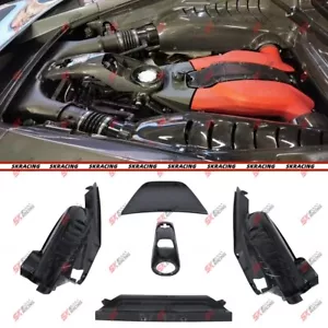 Kit de compartimento de motor trasero de fibra de carbono seco liso/serrecho para Ferrari F8 Tributo - Imagen 1 de 24
