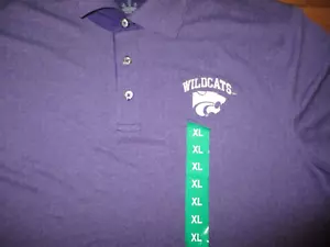 NWT Purple KANSAS STATE WILDCATS Logo Golf T Shirt XL Champion 100% Polyester - Picture 1 of 3