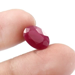 5.02 CT Johnson Mines Heated Natural CERTIFIED Ruby Oval Loose Gemstone Cut - Picture 1 of 5