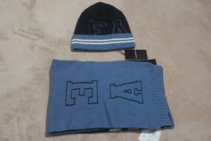 Emporio Armani Junior Boys Knitted Reversible Scarf Set L Scarf + Hat - Picture 1 of 11