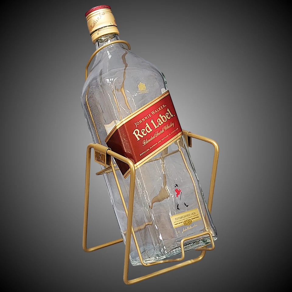Johnnie Walker RED LABEL 3L EMPTY BOTTLE Holder Tilt Rocker Pour Stand - Image 1 of 4